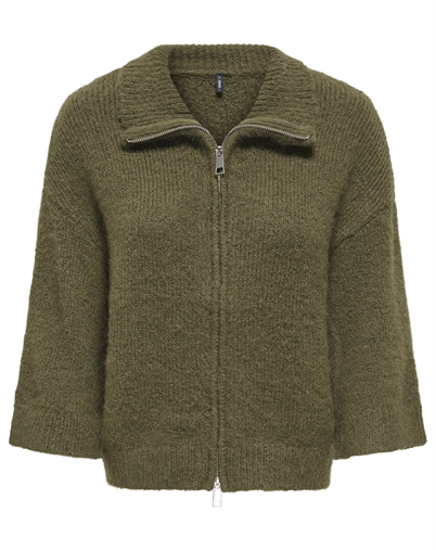 Only - ONLMaggie Wide Zip Cardigan - Beech